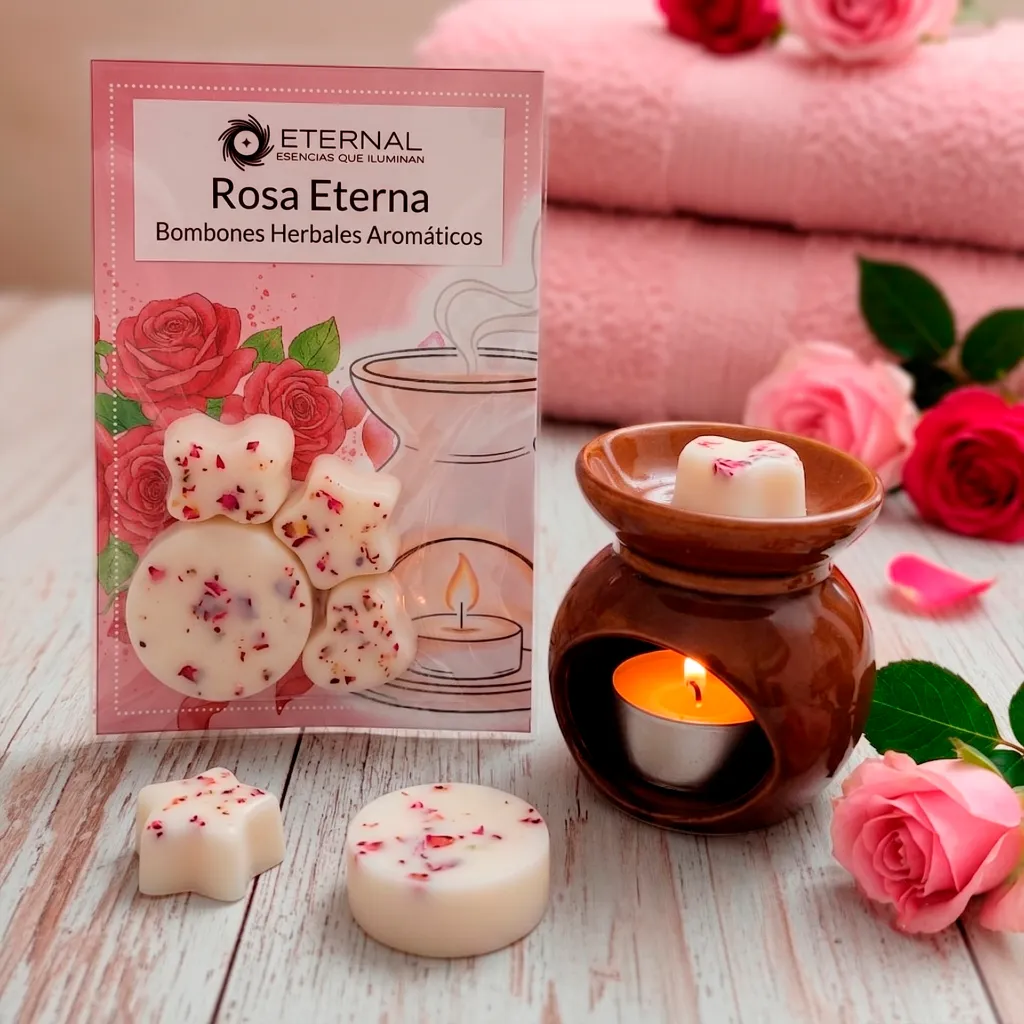 Bombones-Aromáticos-Herbales-Wax-Melts-Rosa-Eterna-Bouquet-de-Rosas-con-Pétalos-de-Rosa.webp