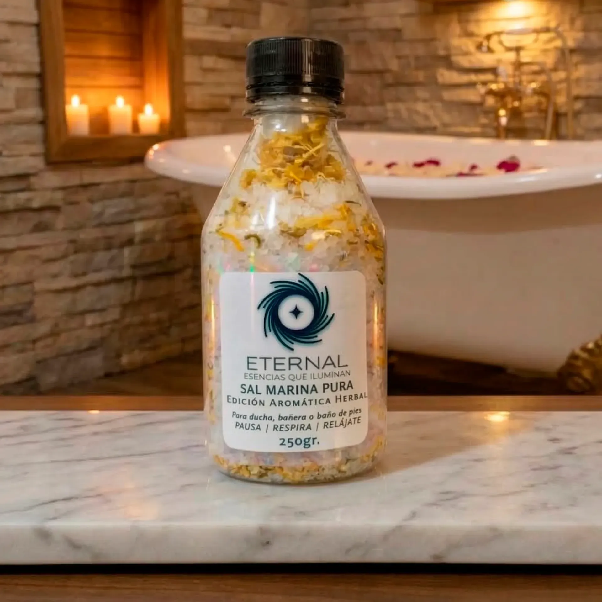 Sal Marina Herbales en Botella de 250gr.