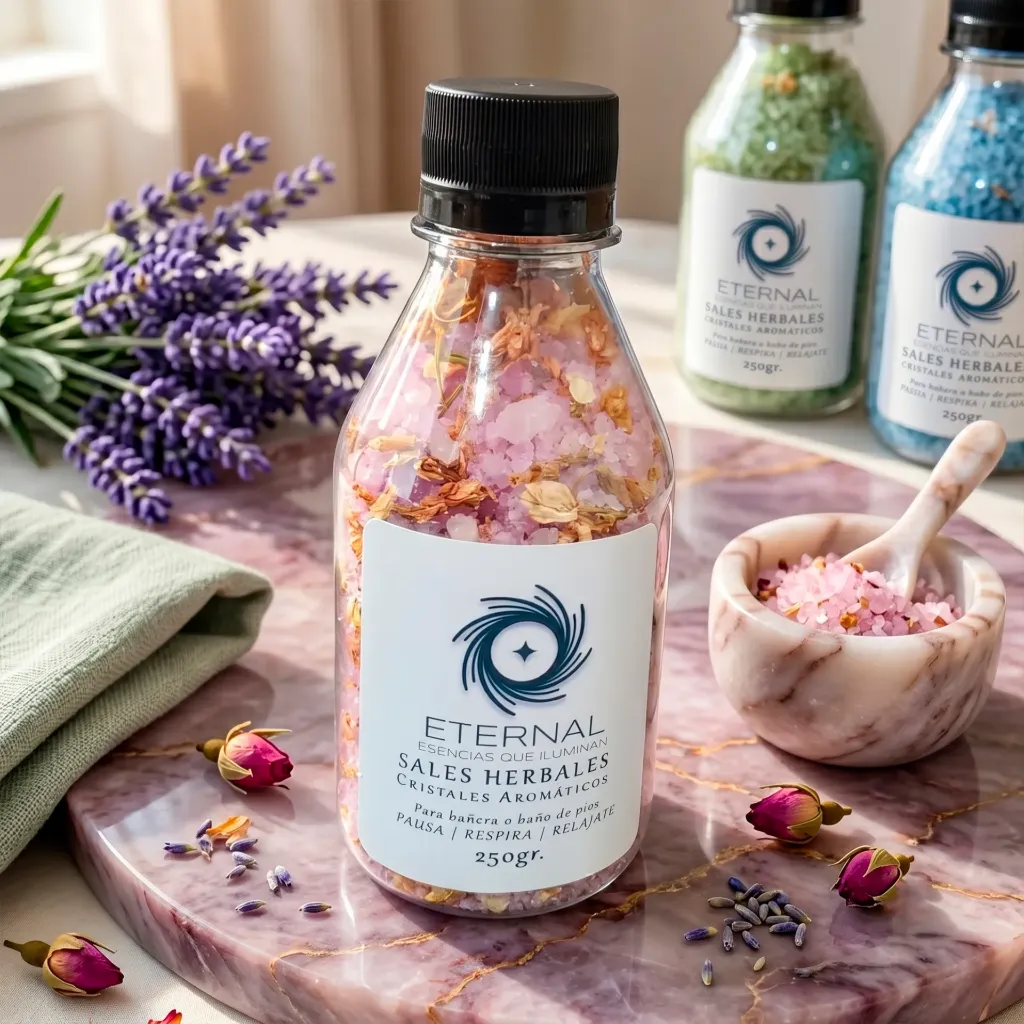 Sales Aromáticas Herbales en Botella de 250gr.