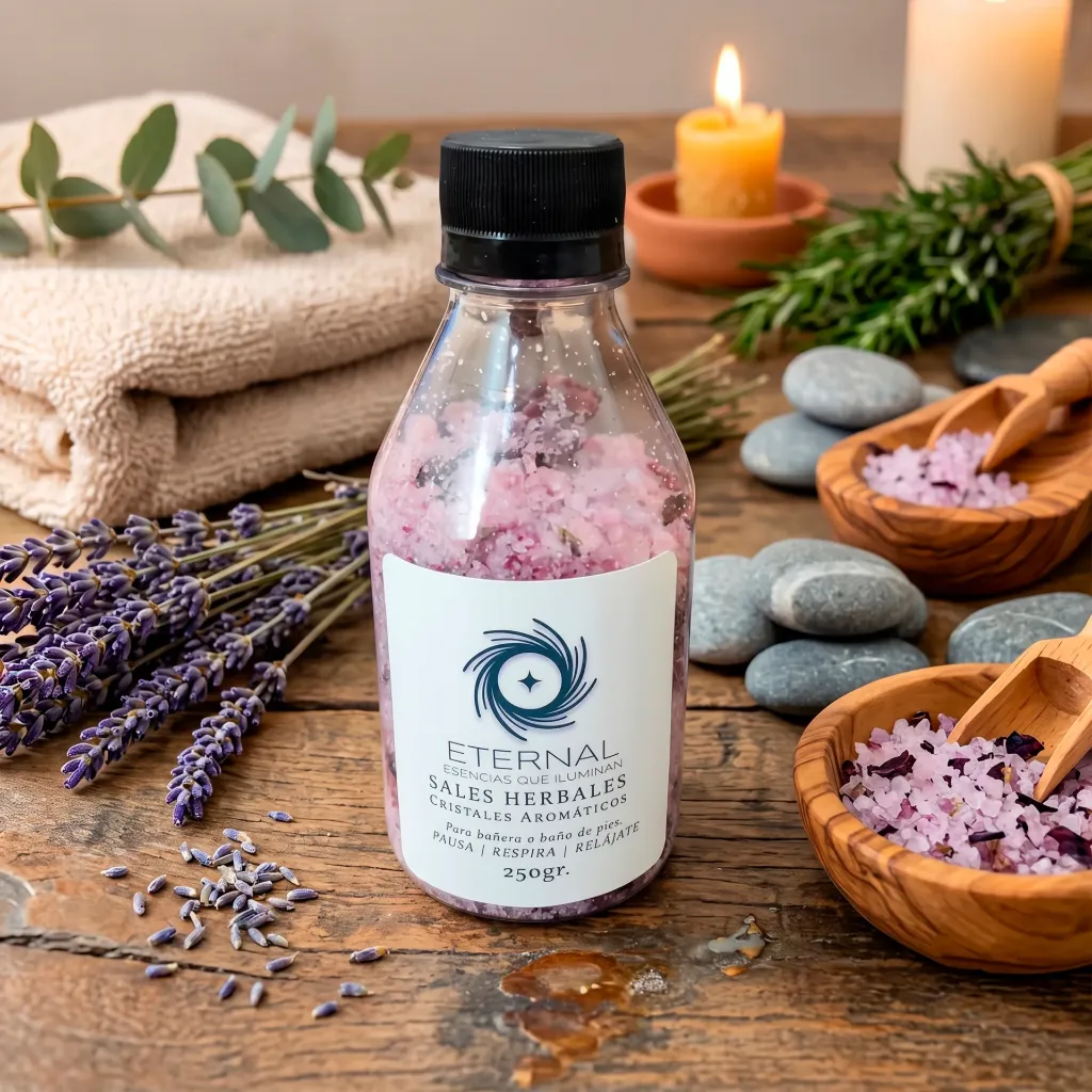 Sales Aromáticas Herbales en Botella de 250gr.