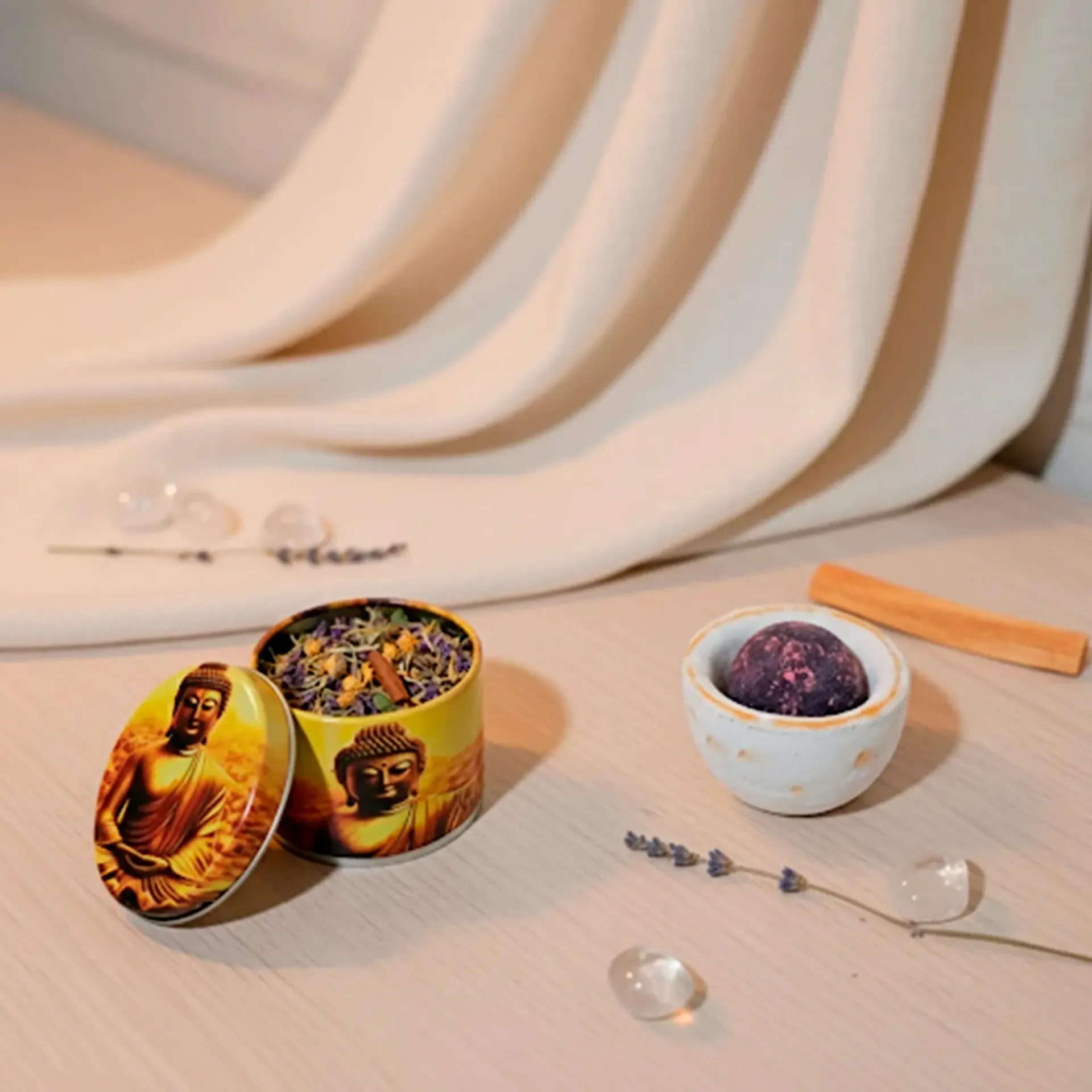 Set de Hierbas para Sahumar con Lata